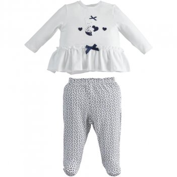 Tutina Neonata Clinica In Jersey Stretch Con Cuori iDO 4J12100