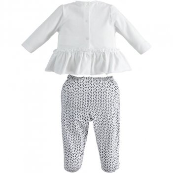 Tutina Neonata Clinica In Jersey Stretch Con Cuori iDO 4J12100