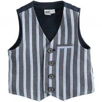 Gilet Bambino In Felpa Stretch Rigata iDO 4J26200