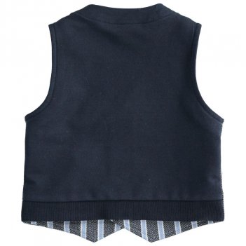 Gilet Bambino In Felpa Stretch Rigata iDO 4J26200