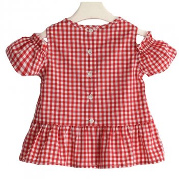 Top camcia Bambina cotone elasticizzato Quadri iDO 4J75000