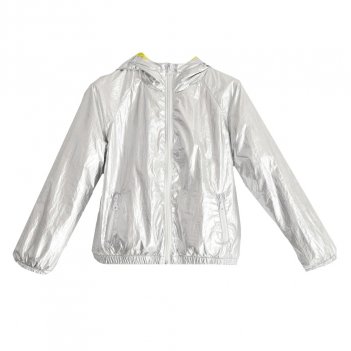 Giubbotto bambina modello giacca a vento in tessuto argento iDO 4J55700