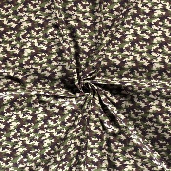 Tessuto Popeline Stampato Camouflage Altezza 150cm 110 g/m2 15572